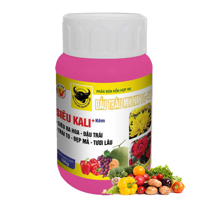 Phân Bón Lá Đầu Trâu Siêu Kali + Kẽm MK NK 11-46, Hũ 100gr缩略图