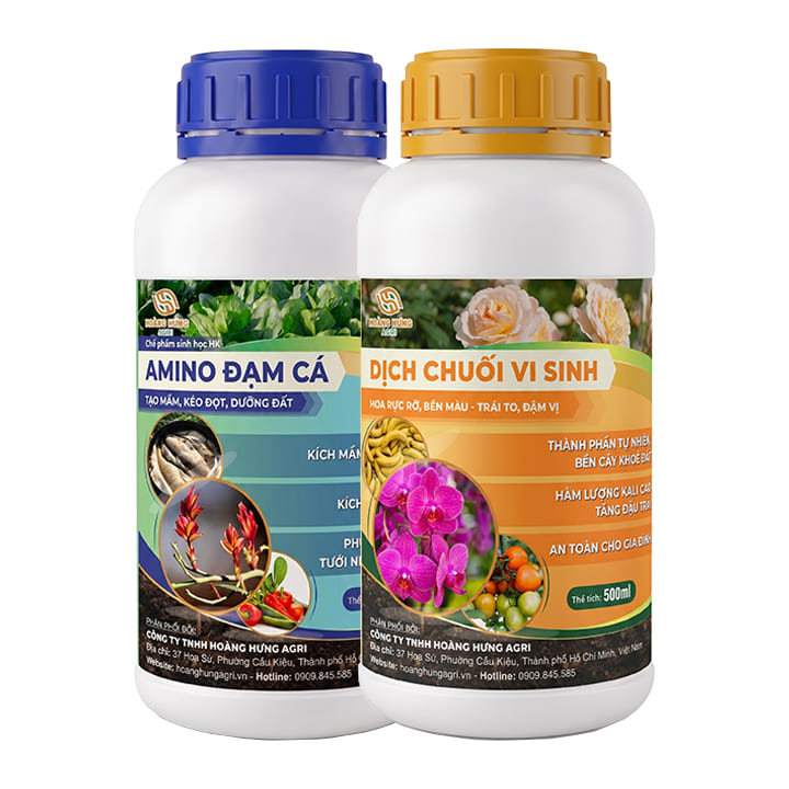Combo Phân Bón Hữu Cơ Đạm Cá + Dịch Chuối, Chai 500ml缩略图