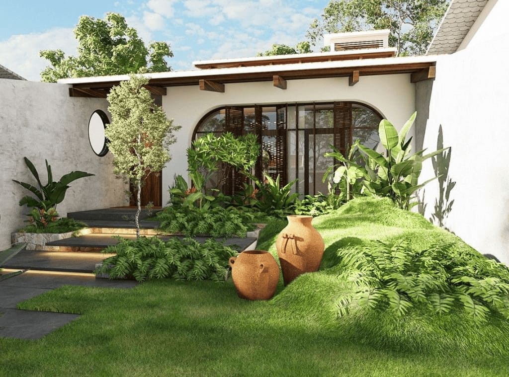 Thiết kế sân vườn 40m2 đẹp: Tuyển tập mẫu đẹp xu hướng缩略图