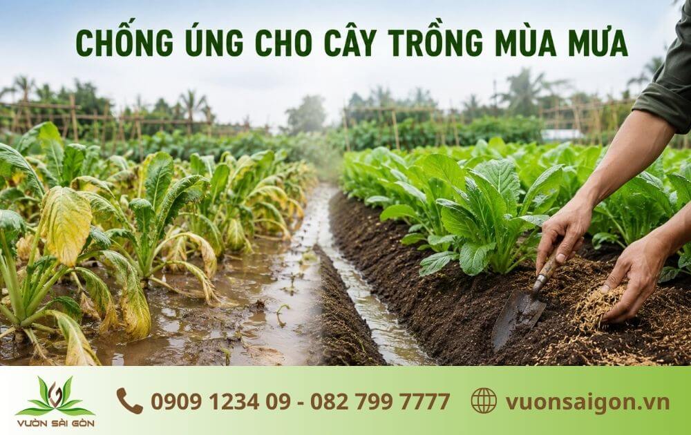 Chống Úng Cho Cây Trồng Mùa Mưa: Nguyên Nhân & Cách Xử Lý缩略图