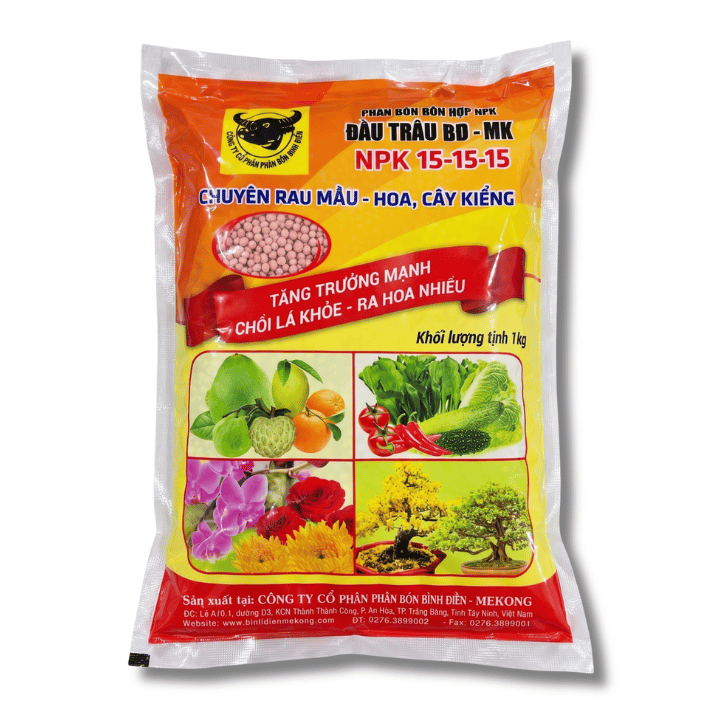 Phân Bón Đầu Trâu BĐ-MK NPK 15-15-15, Túi 1kg缩略图
